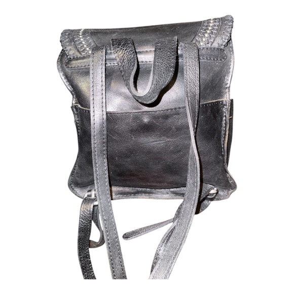 Patricia Nash Jovanna Black Studded Backpack Leather